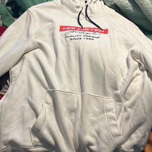 White graphic hollister hoodie Men’s